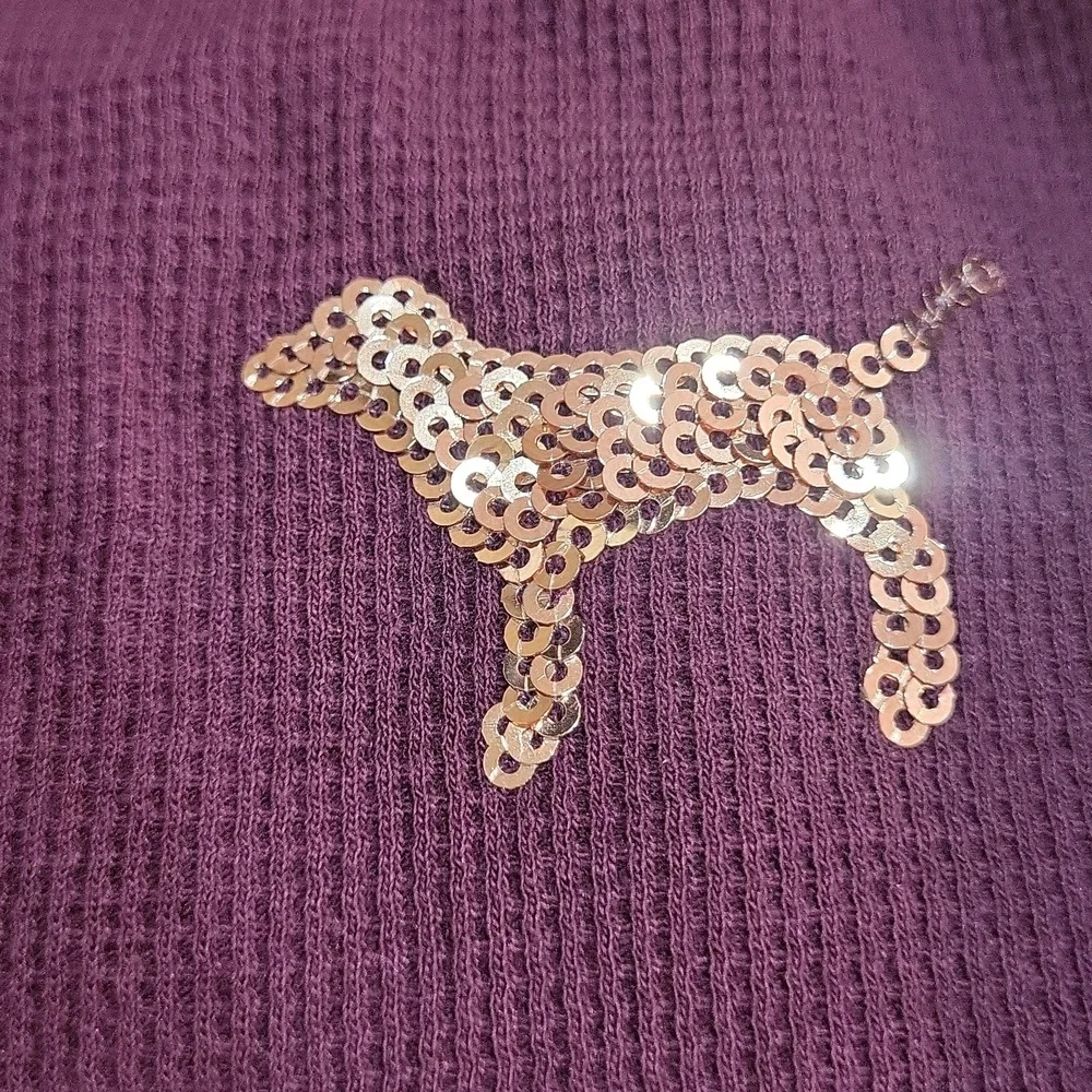 PINK Victoria's Secret Burgundy Pajama Onesie - Picture 8 of 14
